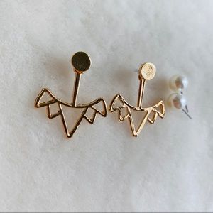 | 3 pair Gold Ear Jacket Earrings bundle |